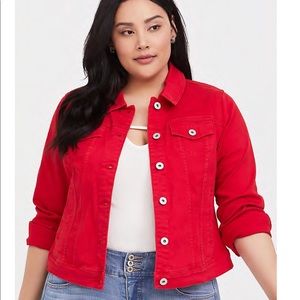 RED DENIM JACKET